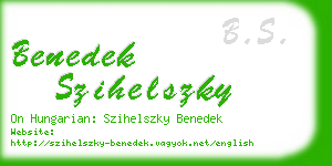 benedek szihelszky business card